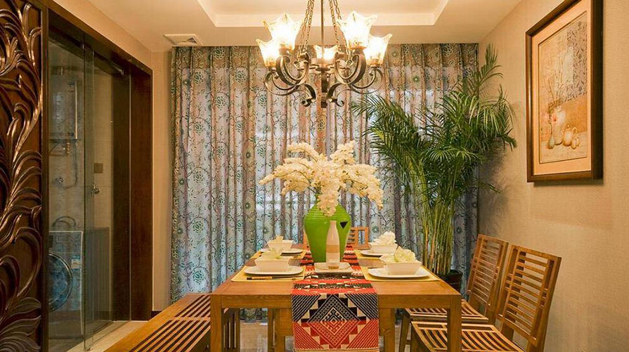 北京裝修案例200方東南亞復(fù)式