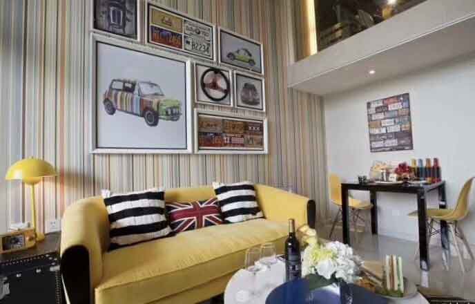 北京裝修案例54平米英倫風(fēng)小復(fù)式