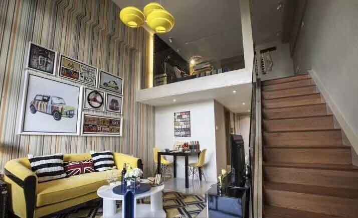 北京裝修案例54平米英倫風(fēng)小復(fù)式