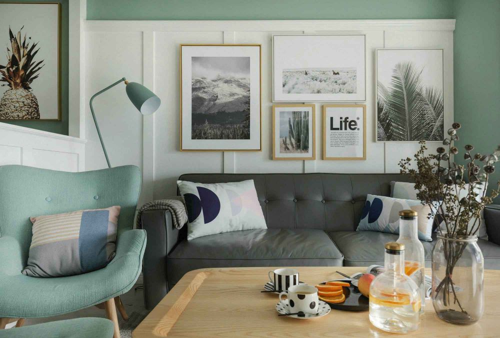 北京裝修案例65平米糖果色北歐風