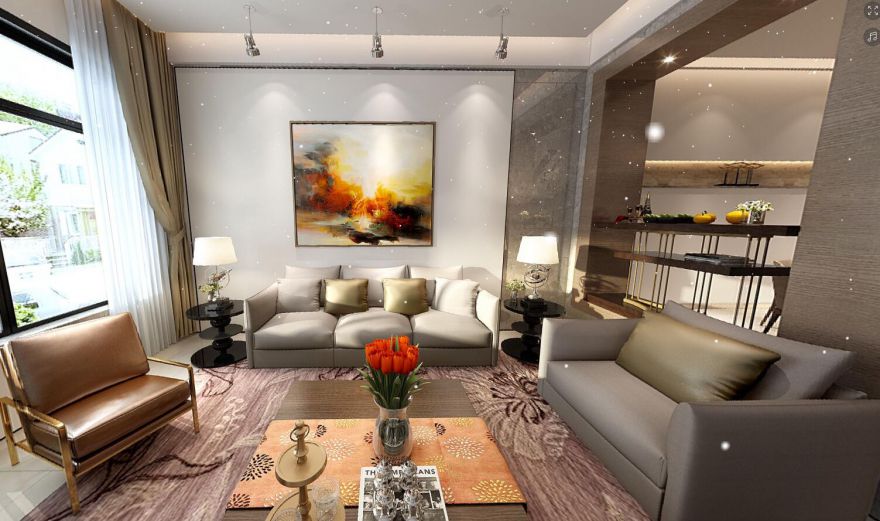 復(fù)式  下沉客廳   美式  簡歐